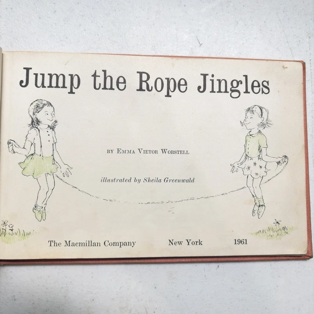 JUMP THE ROPE JINGLES VINTAGE 1961 HARDCOVER 1ST EDITION Emma Vietor Worstell